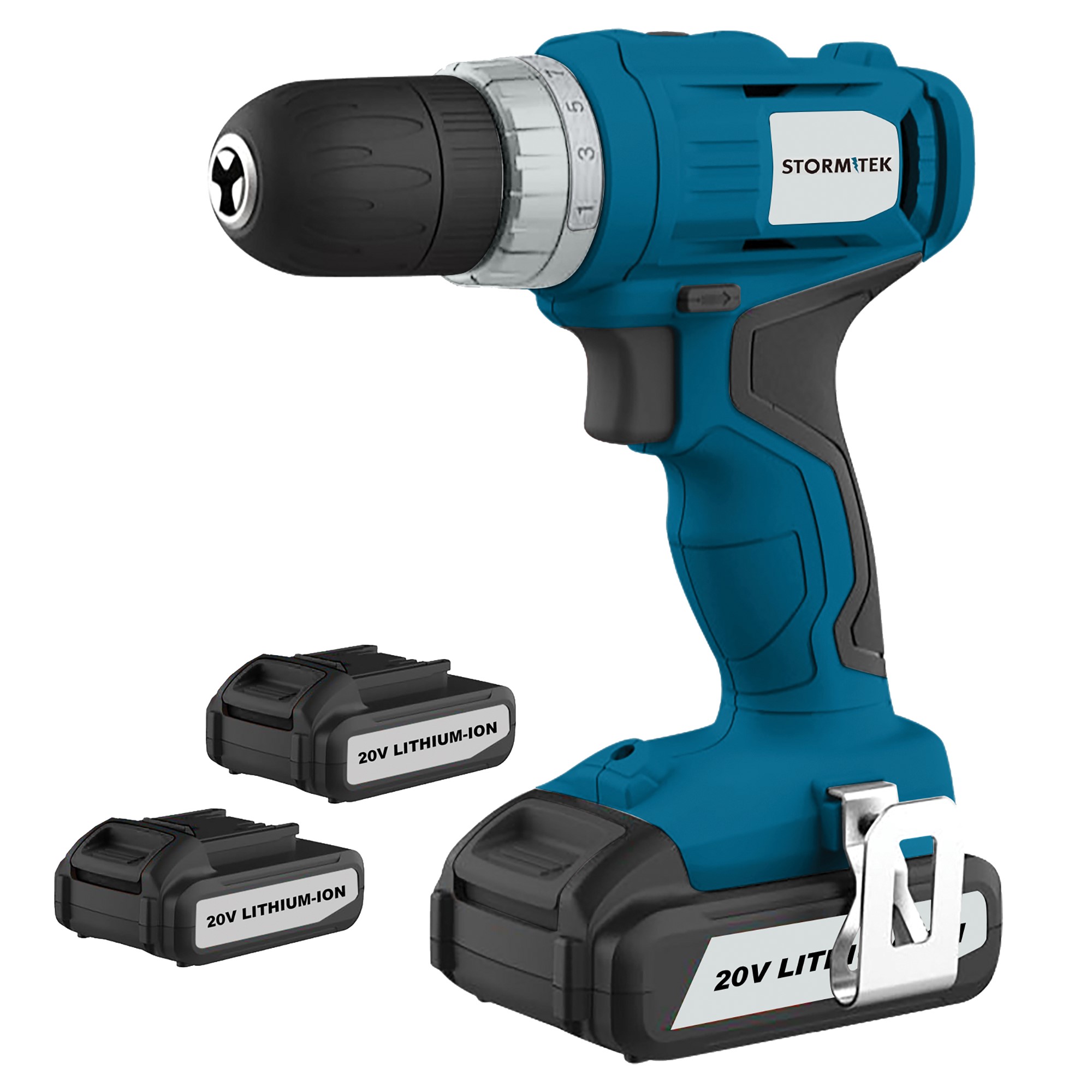Trapano avvitatore 20 v 2 batterie litio 2 ah coppia massima 20 nm