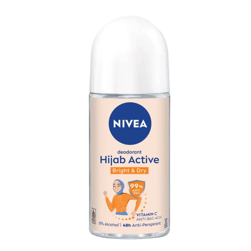 NIVEA DEO ROLL-ON 50 ML HIJAB ACTIVE BRIGHT & DRY