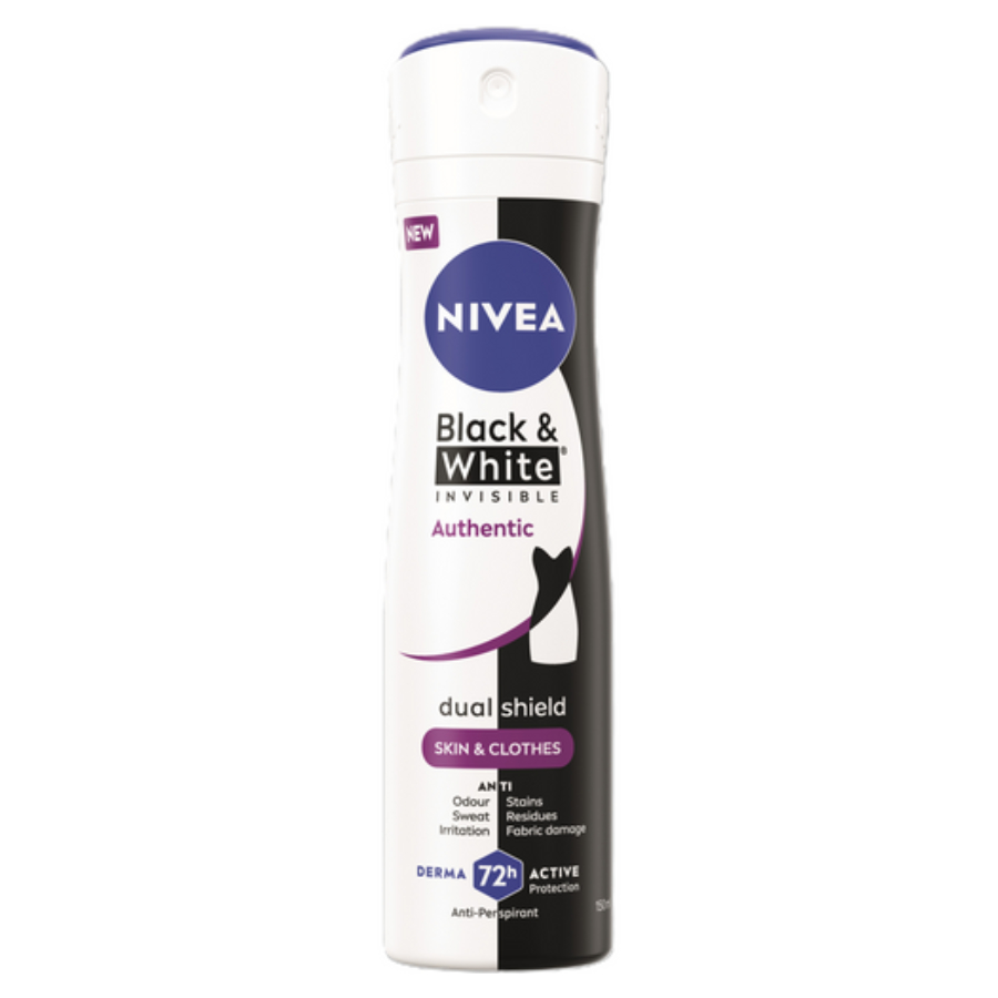 NIVEA DEO SPRAY 150 ML BLACK&WHITE AUTHENTIC