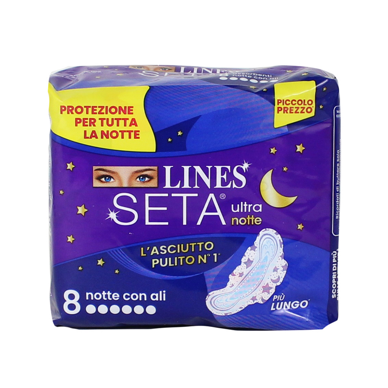 LINES SETA ULTRA NOTTE CON ALI X 8