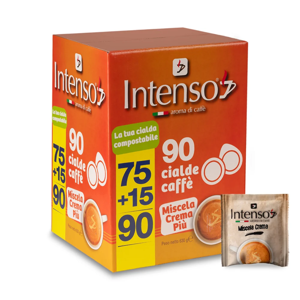 INTENSO CAFFÈ CIALDE 90 PZ MISCELA CREMA PIU'