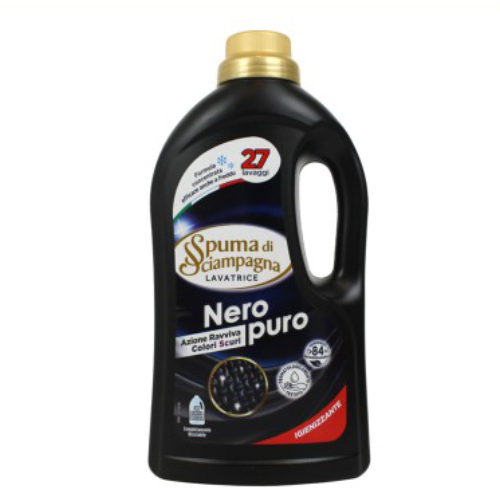SPUMA DI SCIAMPAGNA LIQUIDO LAVATRICE 27 LAVAGGI NERO PURO