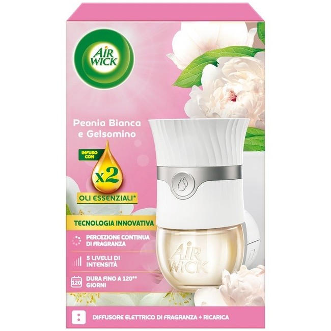 AIR WICK ELETTRICO BASE + RICARICA PEONIA E GELSOMINO 19 ML