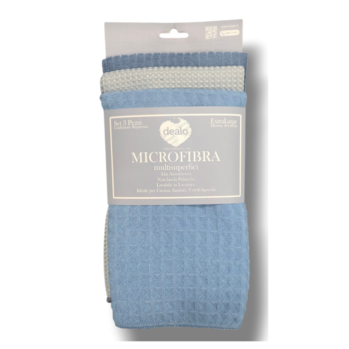 DEALO SET 3 PANNI MICROFIBRA 40X48 CM EXTRA