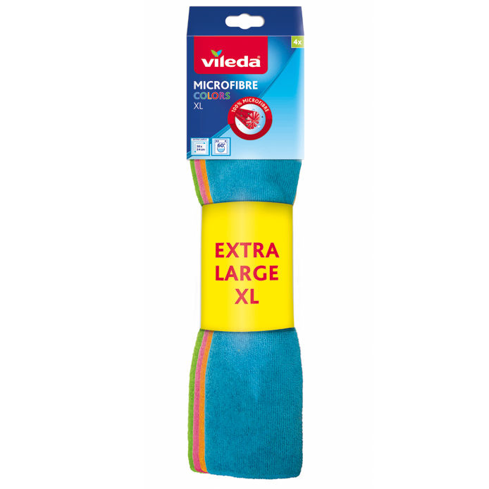 VILEDA PANNO MICROFIBRA COLORS 4 PZ 36X38