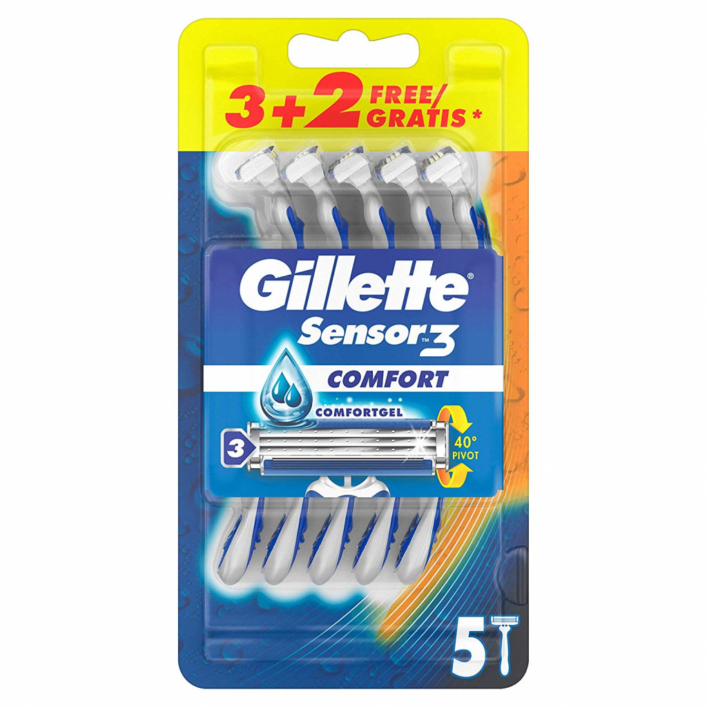 GILLETTE LAME SENSOR 3 RASOI COMFORT 5 PZ