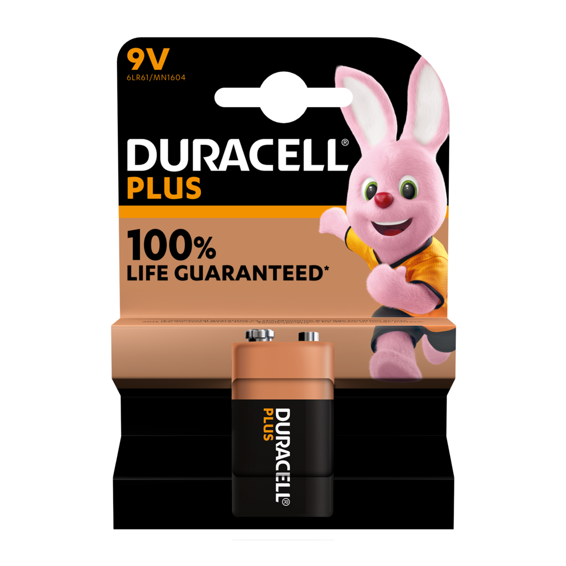 DURACELL BATTERIE PLUS 100 ALCALINE 9V