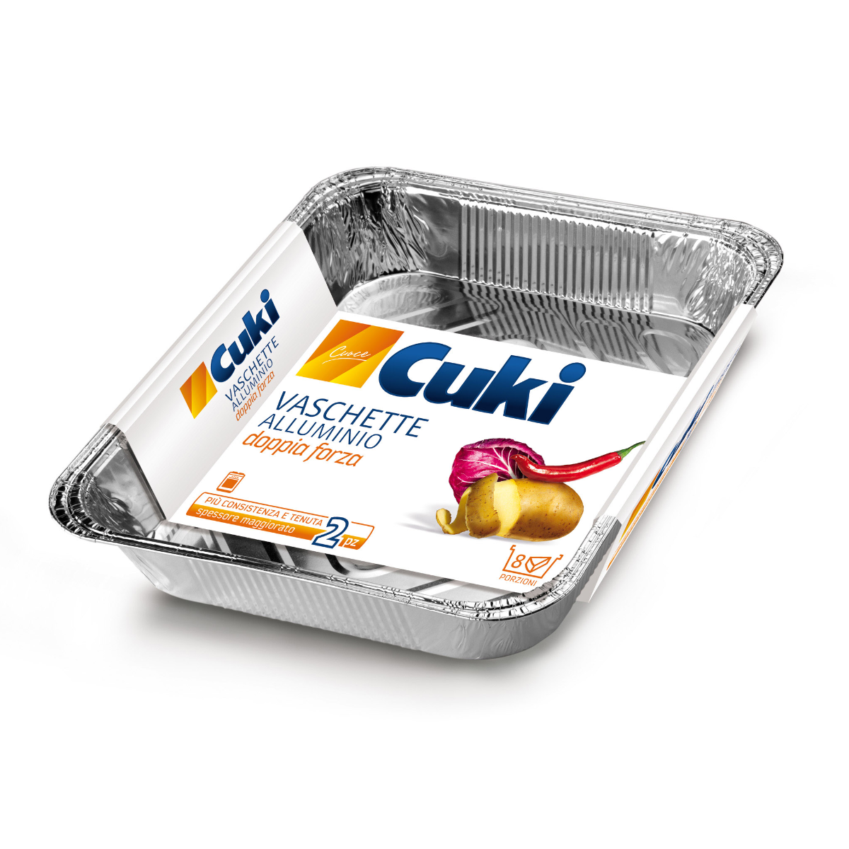 CUKI TEGLIE ALLUMINIO 8 PORZIONI 2 PZ