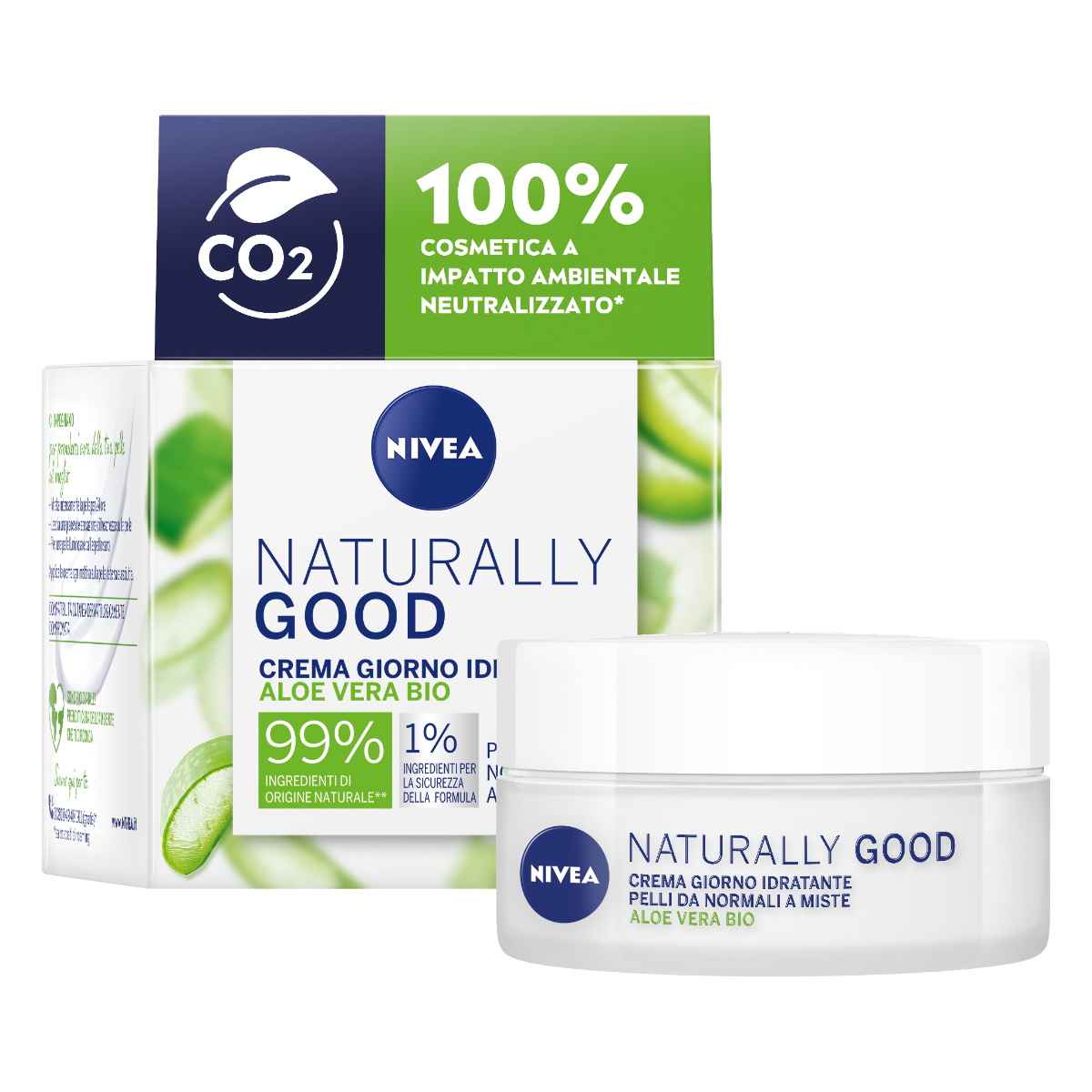 NIVEA CREMA GIORNO IDRATANTE NATURALLY GOOD PELLI DA NORMALI A MISTE 50 ML