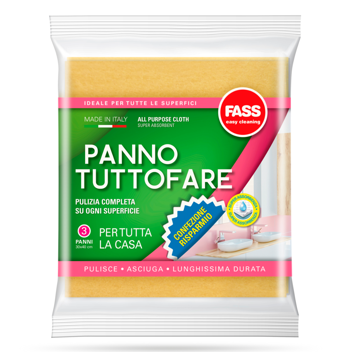 FASS PANNO TUTTOFARE 3 PZ  30X40CM   (323)