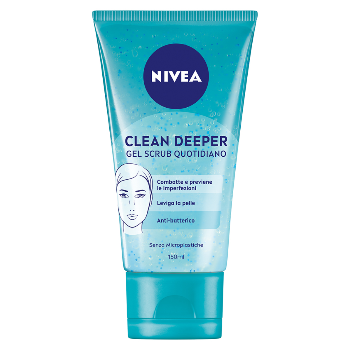 NIVEA GEL SCRUB QUOTIDIANO PURE EFFECT CLEAN DEEPER 150 ML