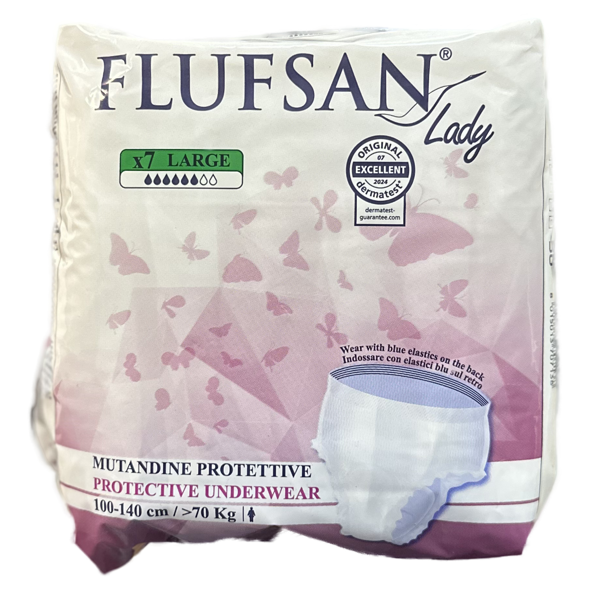 FLUFSAN PANNOLINI MUTANDINA INCONTINENZA LARGE 7 PEZZI