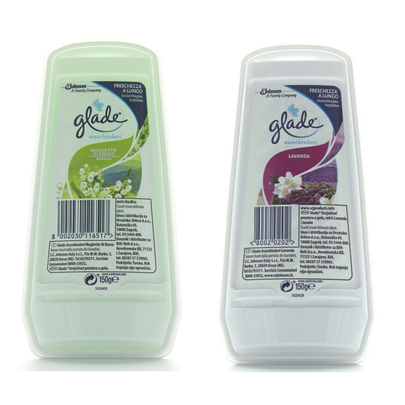 GLADE ASSORBIODORI GEL GR 150 CASSA MISTA LAVANDA E MUGHETTO
