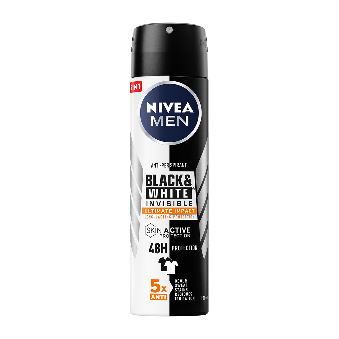 NIVEA DEO SPRAY 150 ML BLACK&WHITE ULTIMATE MEN