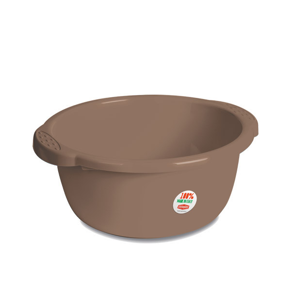 STEFANPLAST BACINELLA ROTONDA LINEA PRIMAVERA DIAMETRO 40 CM TORTORA 14 LT