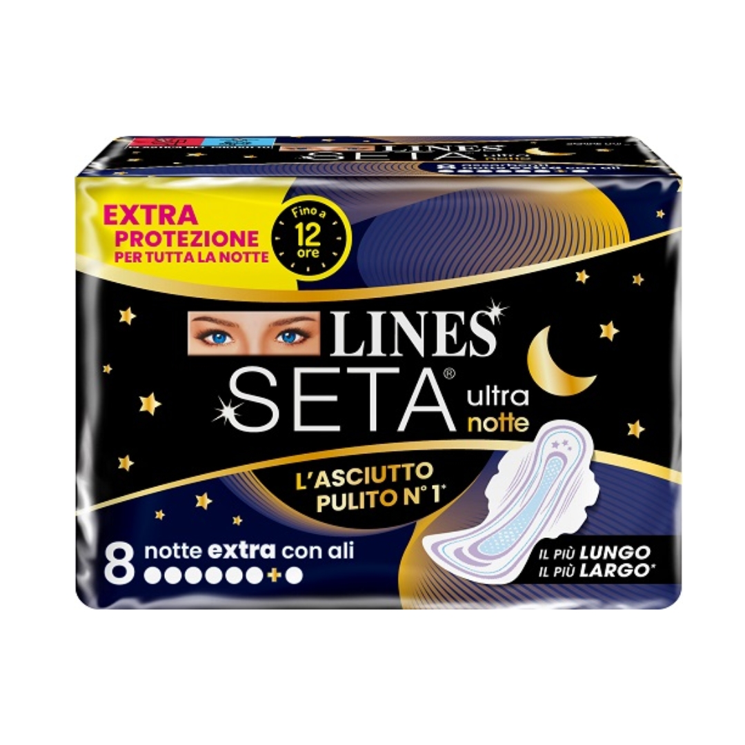 LINES SETA ULTRA NOTTE CON ALI X 8 EXTRA