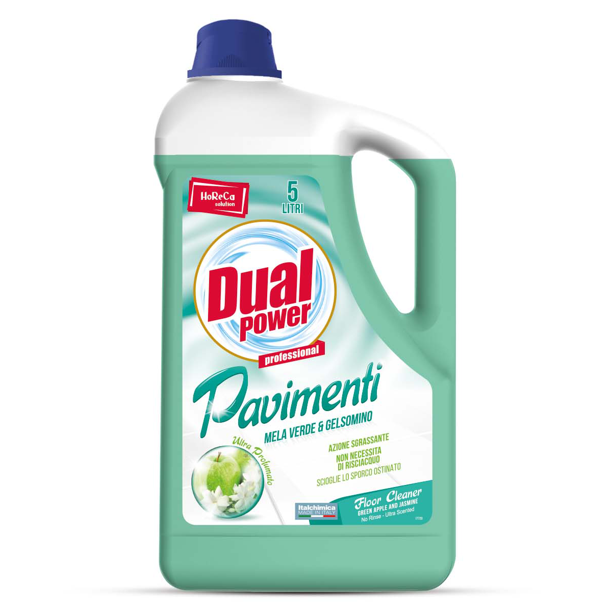 DUAL POWER PROFESSIONAL PAVIMENTI XXL 5 LT MELA E GELSOMINO H.A.C.C.P.