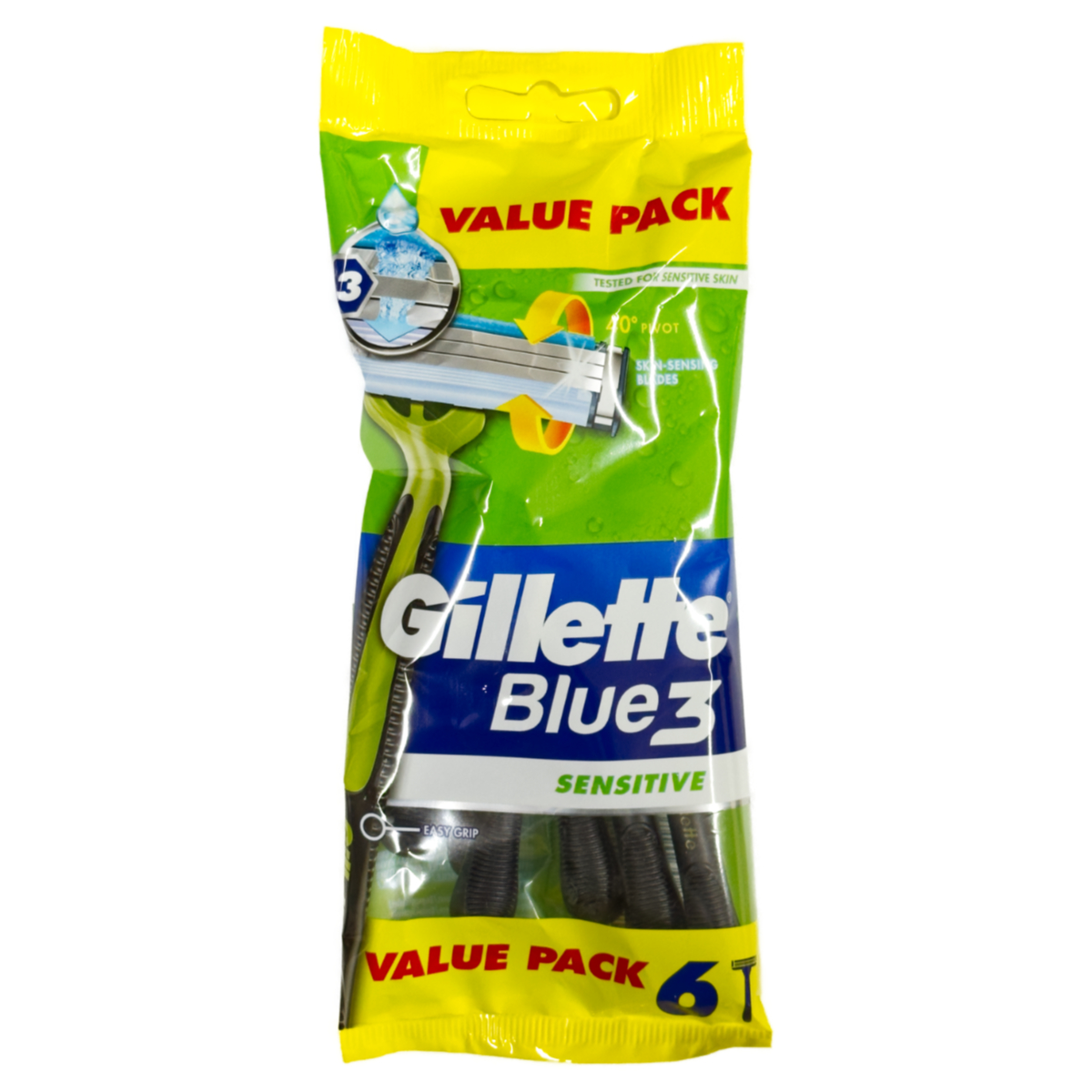 GILLETTE LAME BLUE 3 SENSITIVE X6