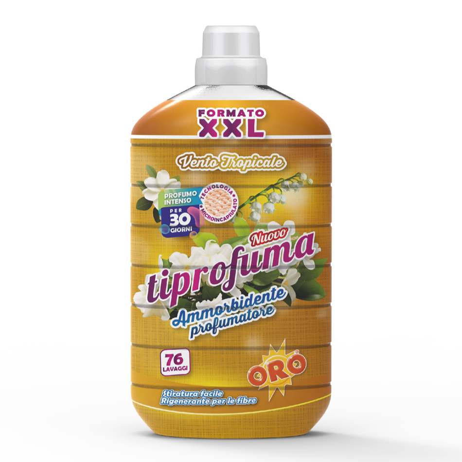 ORO AMMORBIDENTE TIPROFUMA XXL 76 LAVAGGI 1750 ML VENTO TROPICALE
