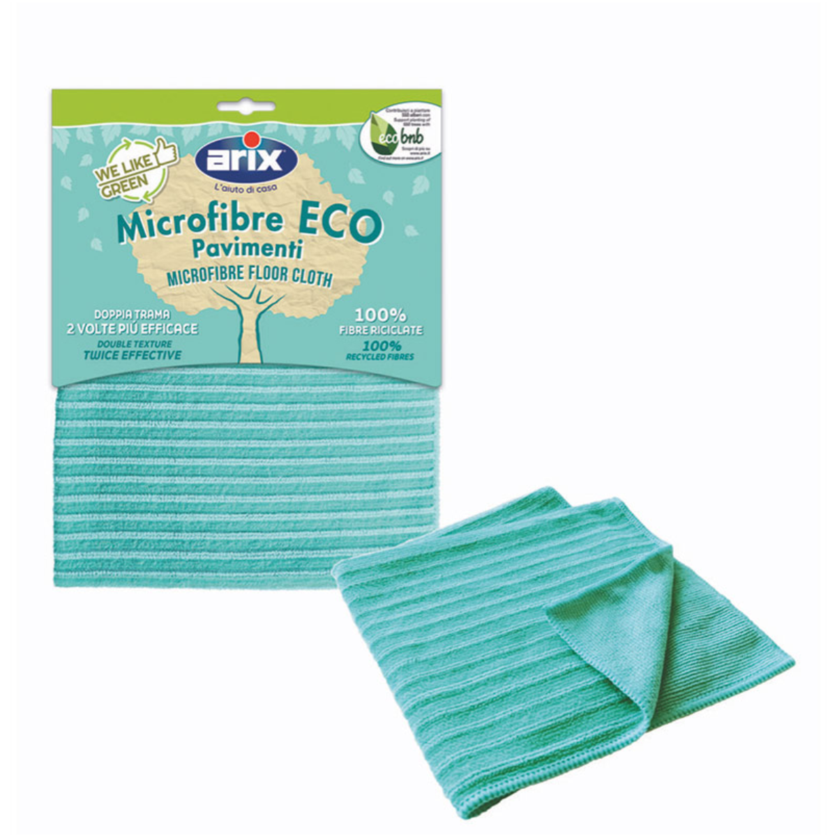 ARIX PANNO PAVIMENTI 45X50 MICROFIBRA WE LIKE GREEN   2883