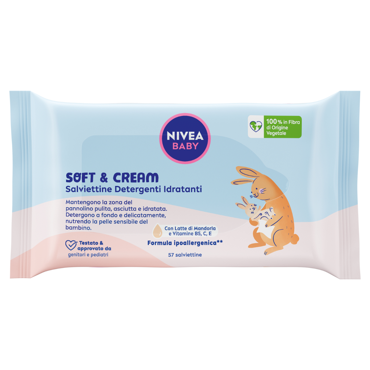 NIVEA SALVIETTE BABY SOFT & CREAM 57 PZ