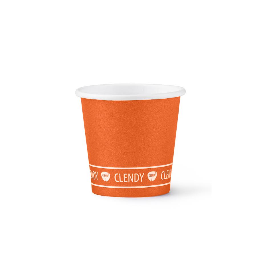 CLENDY BICCHIERI CAFFÈ CARTA 75ML 50PZ ARANCIONI