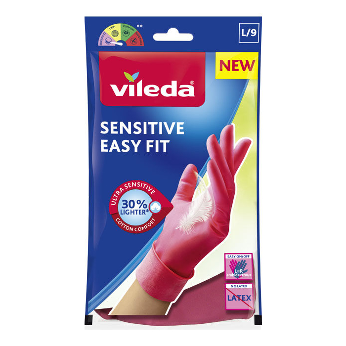 VILEDA GUANTI SENSITIVE EASY FIT MISURA L