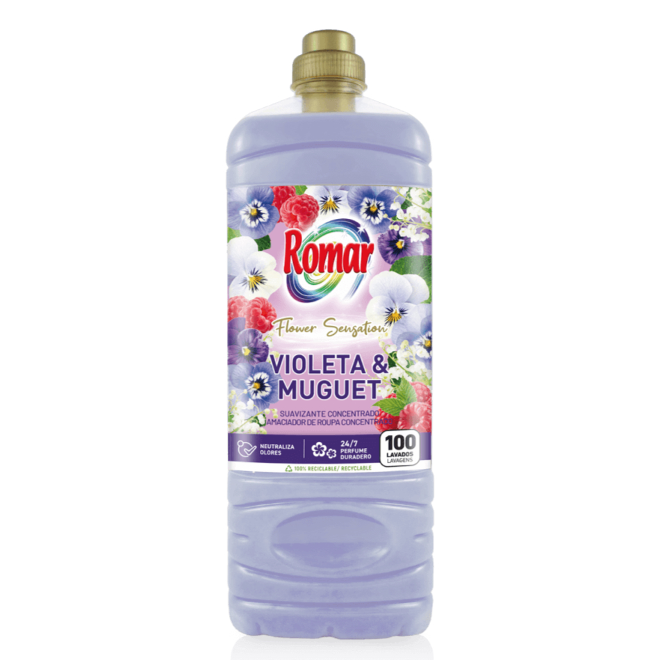 ROMAR AMMORBIDENTE CONCENTRATO 2 LT 100 LAVAGGI VIOLETTA E MUGHETTO