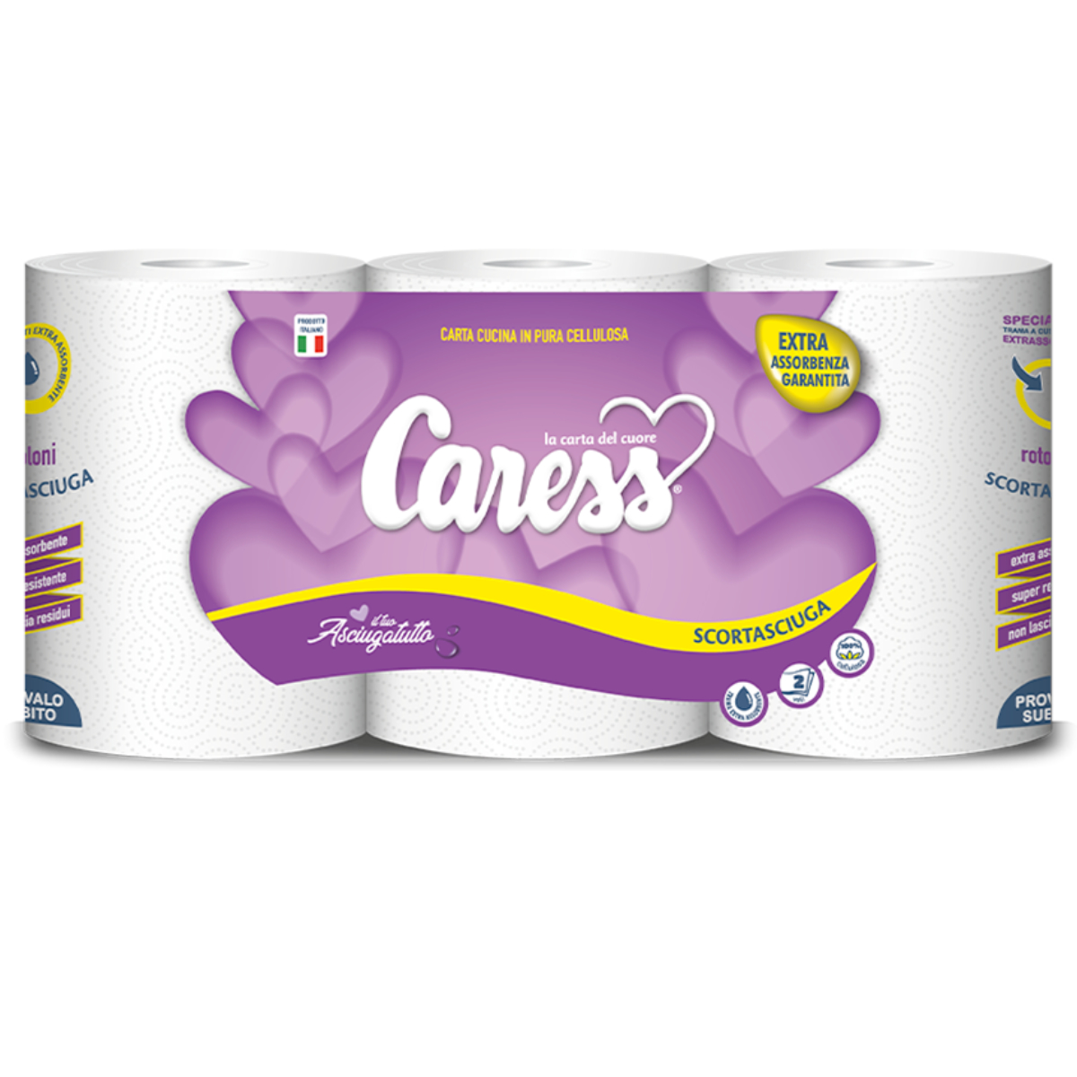 CARESS ASCIUGATUTTO 3 ROTOLI EXTRA ASSORBENTE