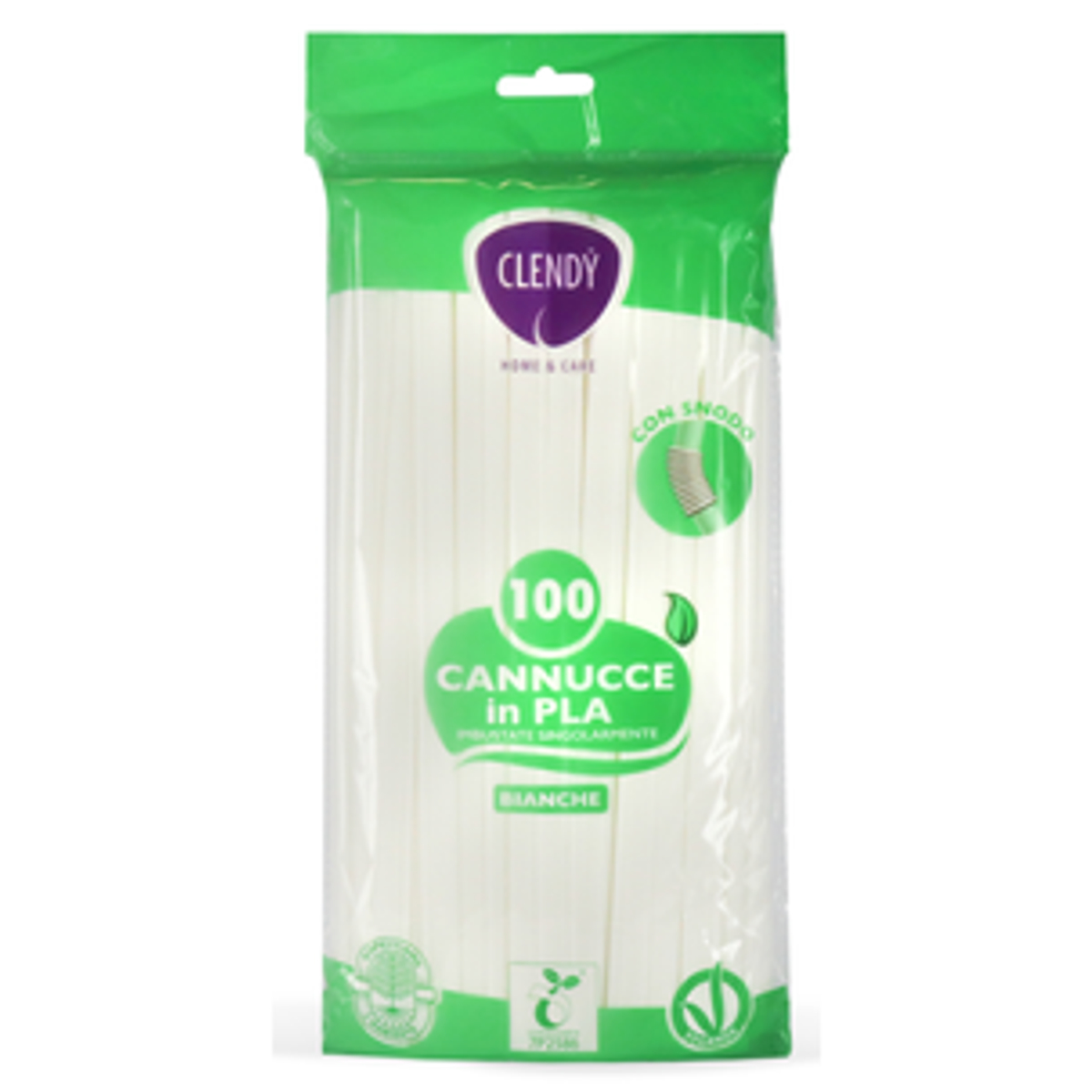 CLENDY CANNUCCE PLA 100 PZ CON SNODO BIANCHE