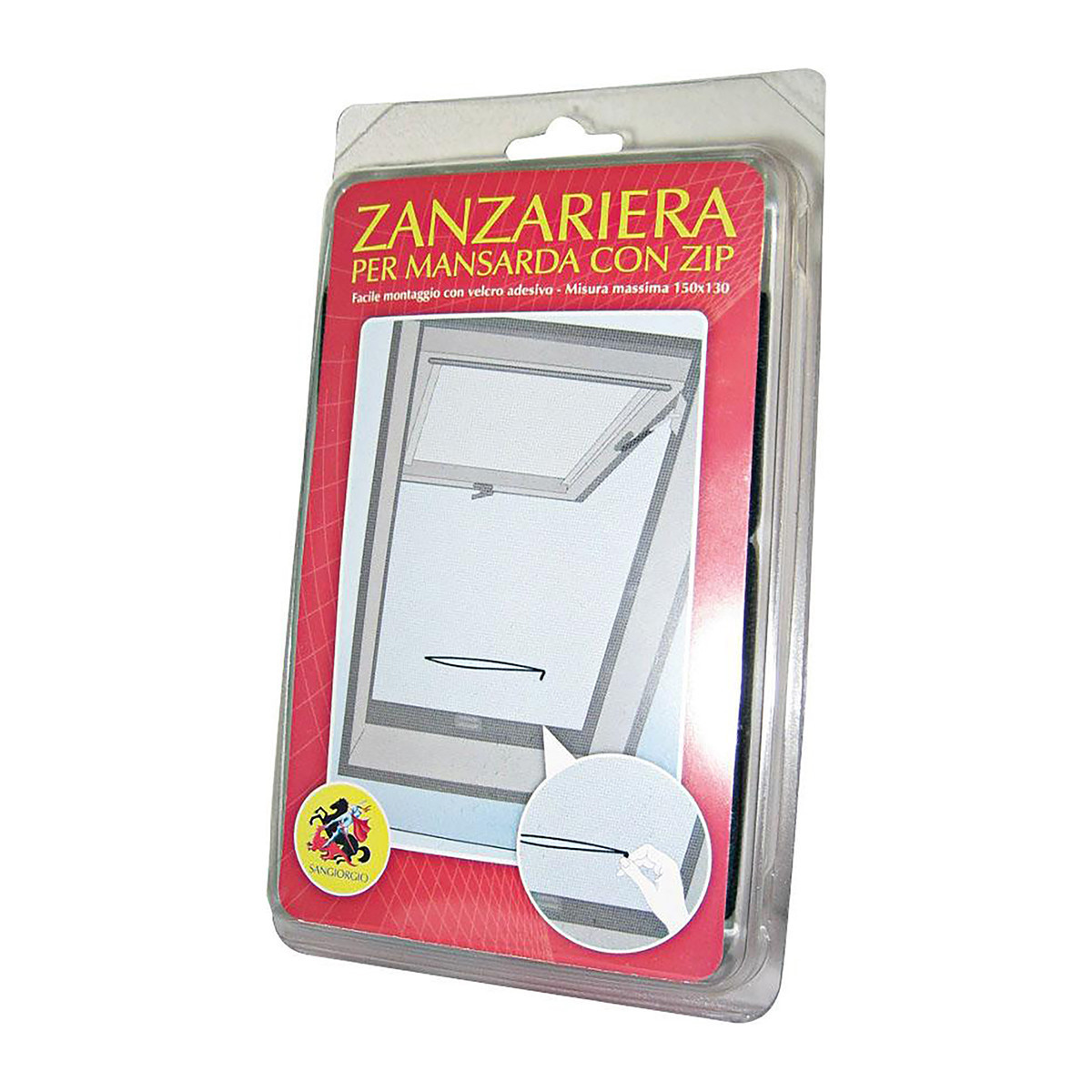 Zanzariera 150x130 cm con zip per finestra da tetto colore bianco 10025081