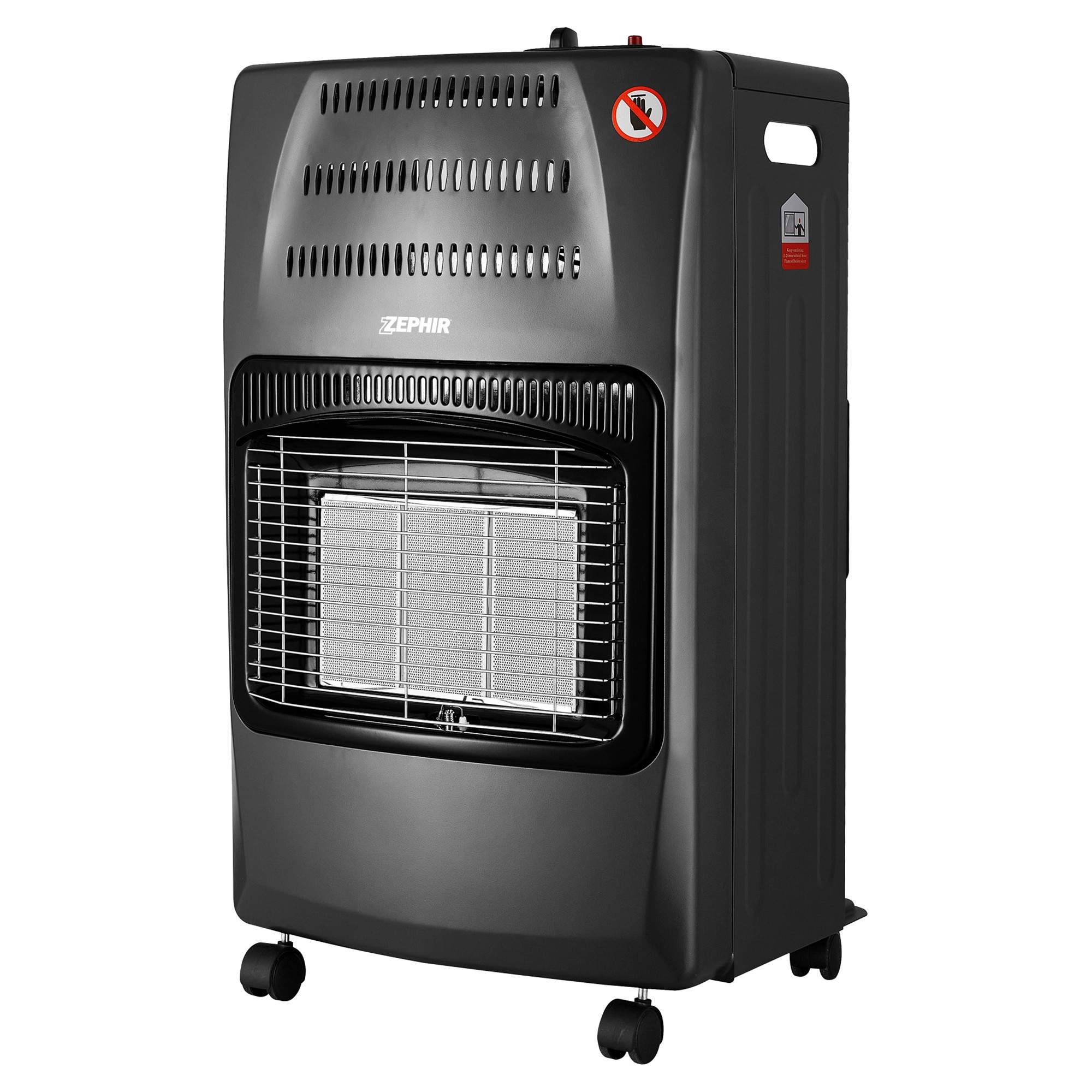 Stufa a gas gpl zgs42100 4,2 kw nera pieghevole salva spazio ZEPHIR