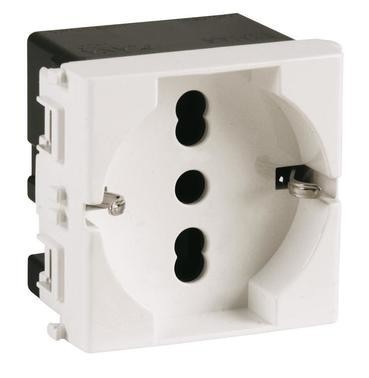 Presa universale vimar plana 2p+t 10/16a + schuko